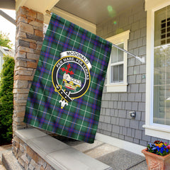 McDonald of the Isles Hunting Modern Tartan Crest Garden Flag