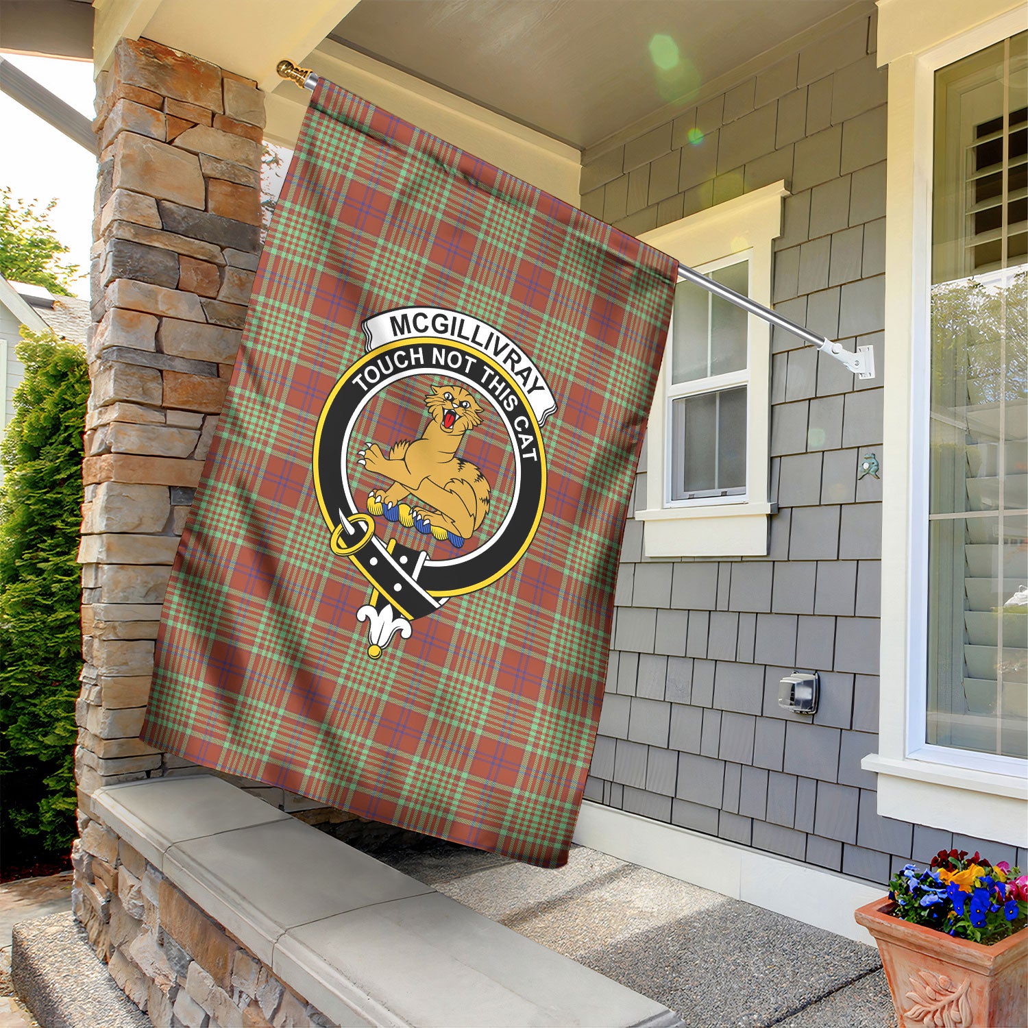 McGillivray Hunting Ancient Tartan Crest Garden Flag