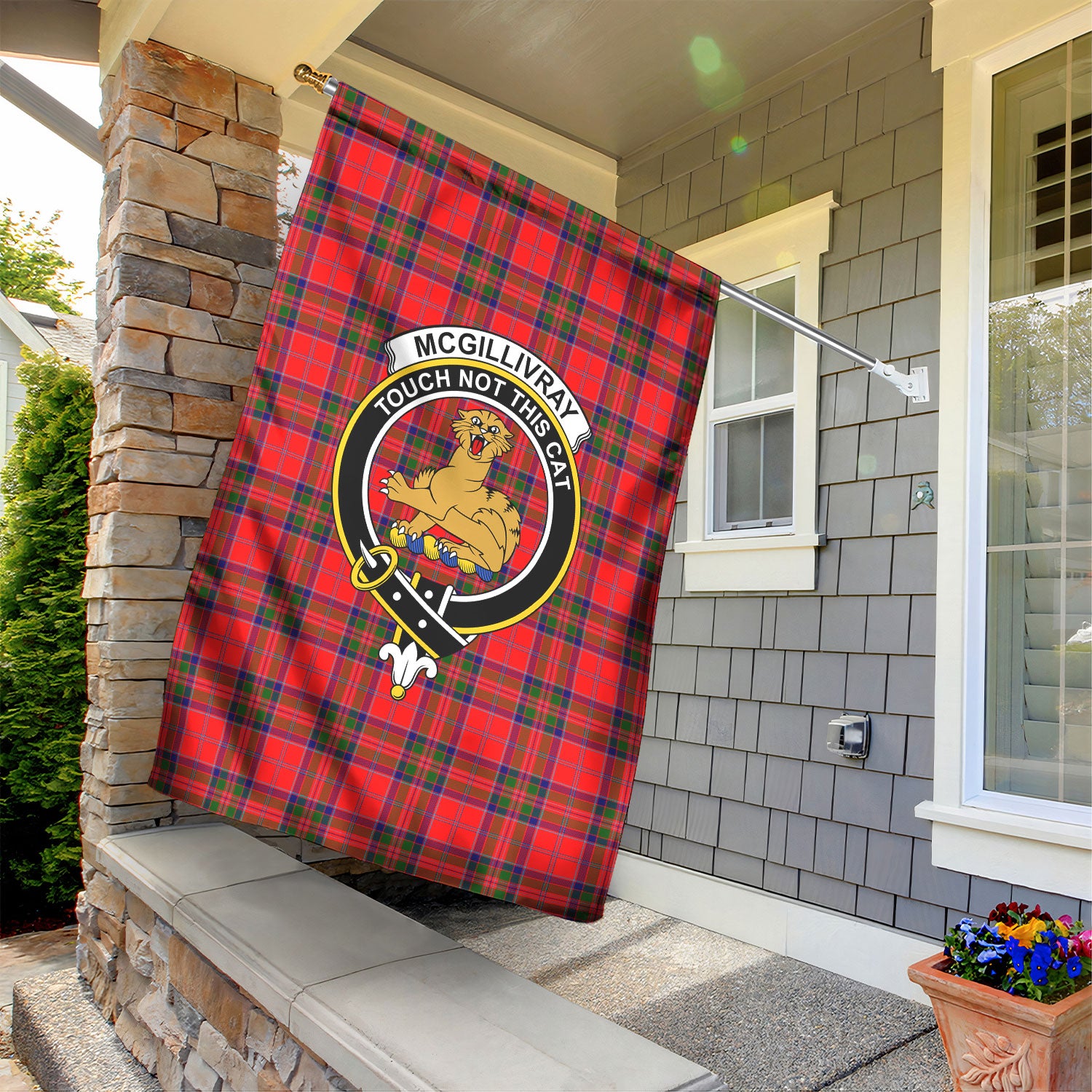 McGillivray Modern Tartan Crest Garden Flag