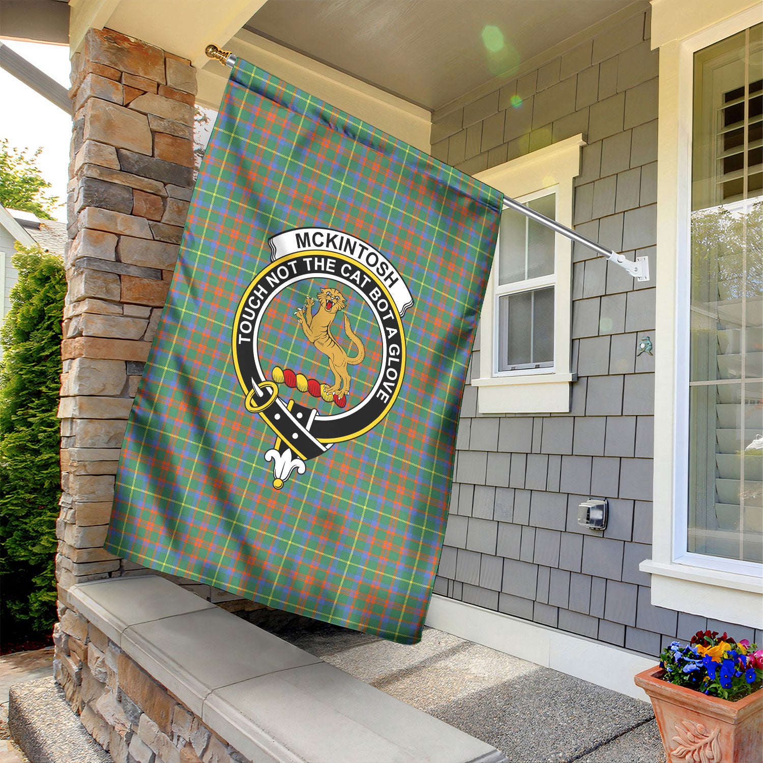 McKintosh Hunting Ancient Tartan Crest Garden Flag