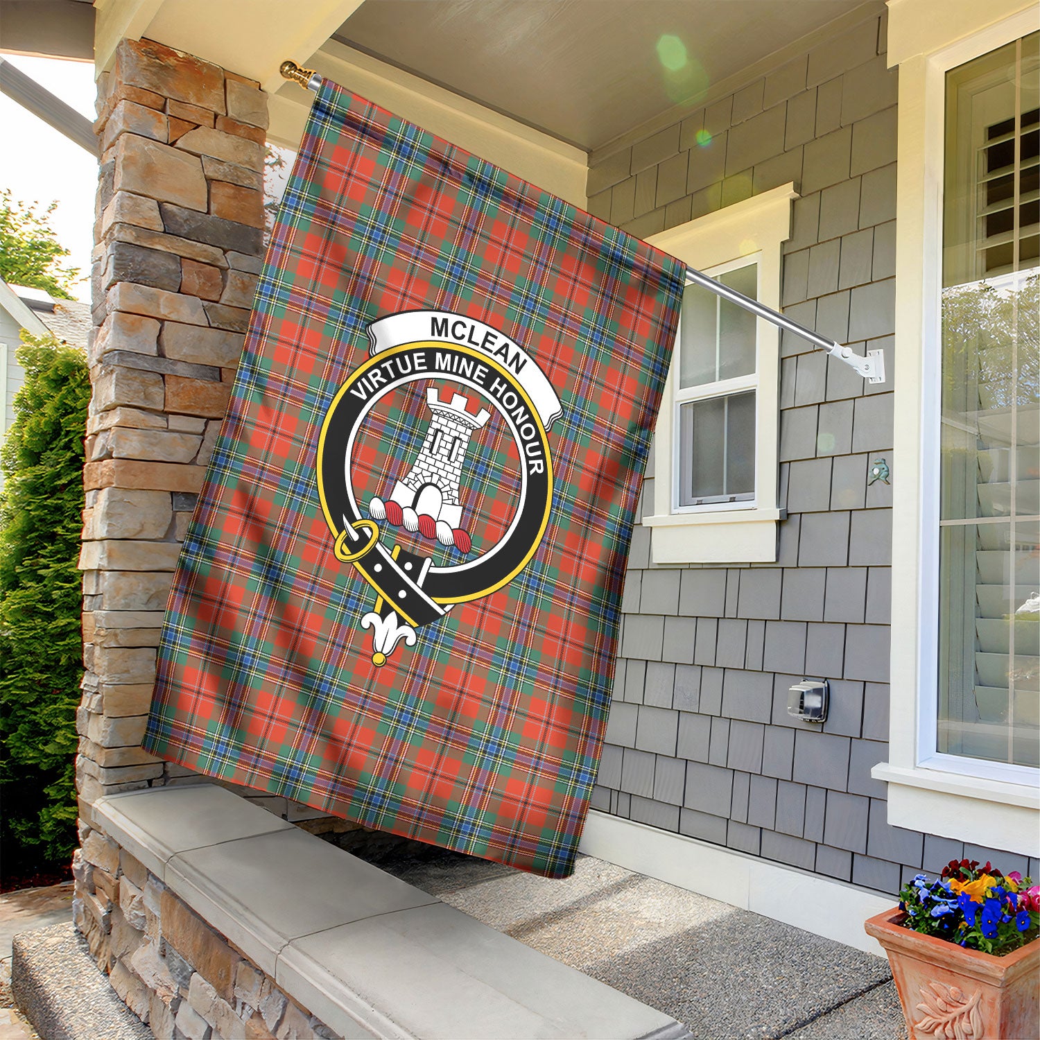 McLean of Duart Ancient Tartan Crest Garden Flag