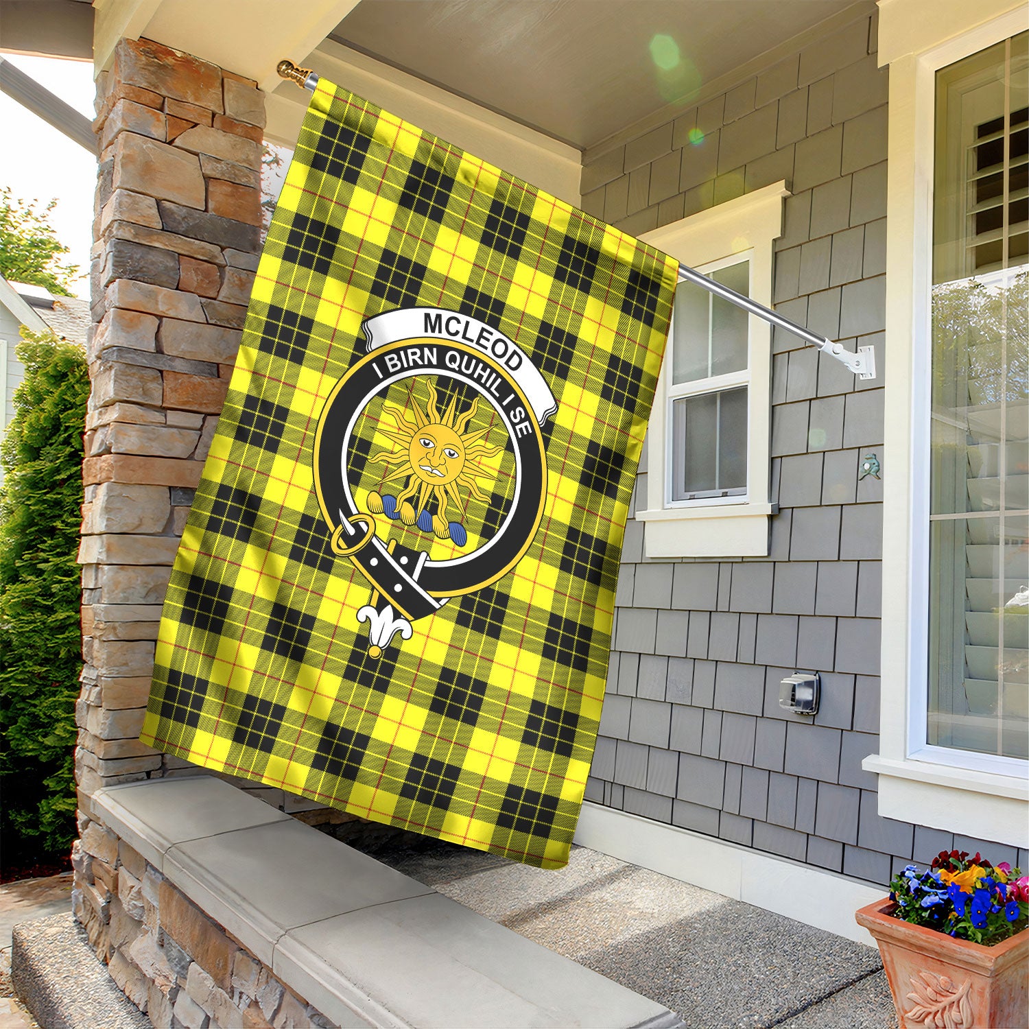 McLeod of Lewis Modern Tartan Crest Garden Flag