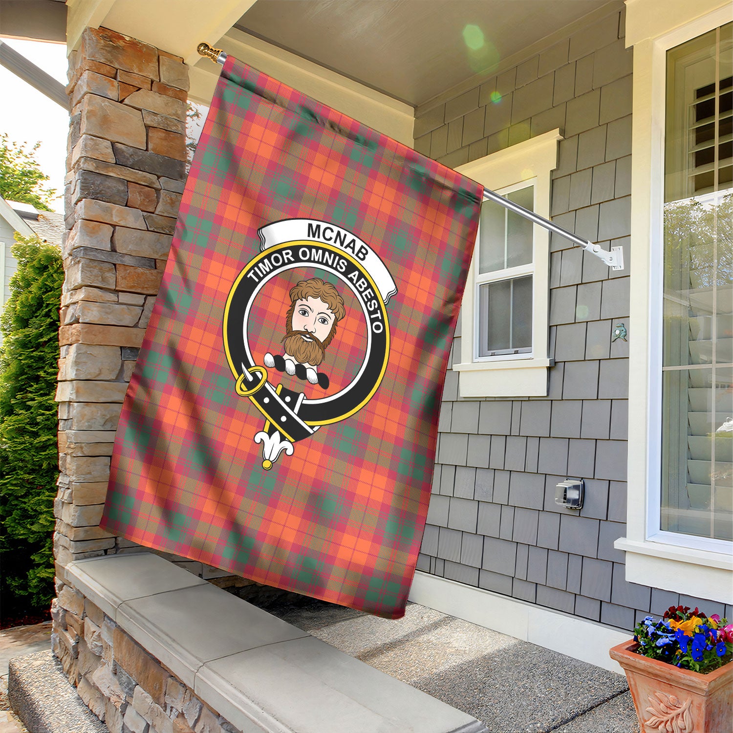 McNab Ancient Tartan Crest Garden Flag