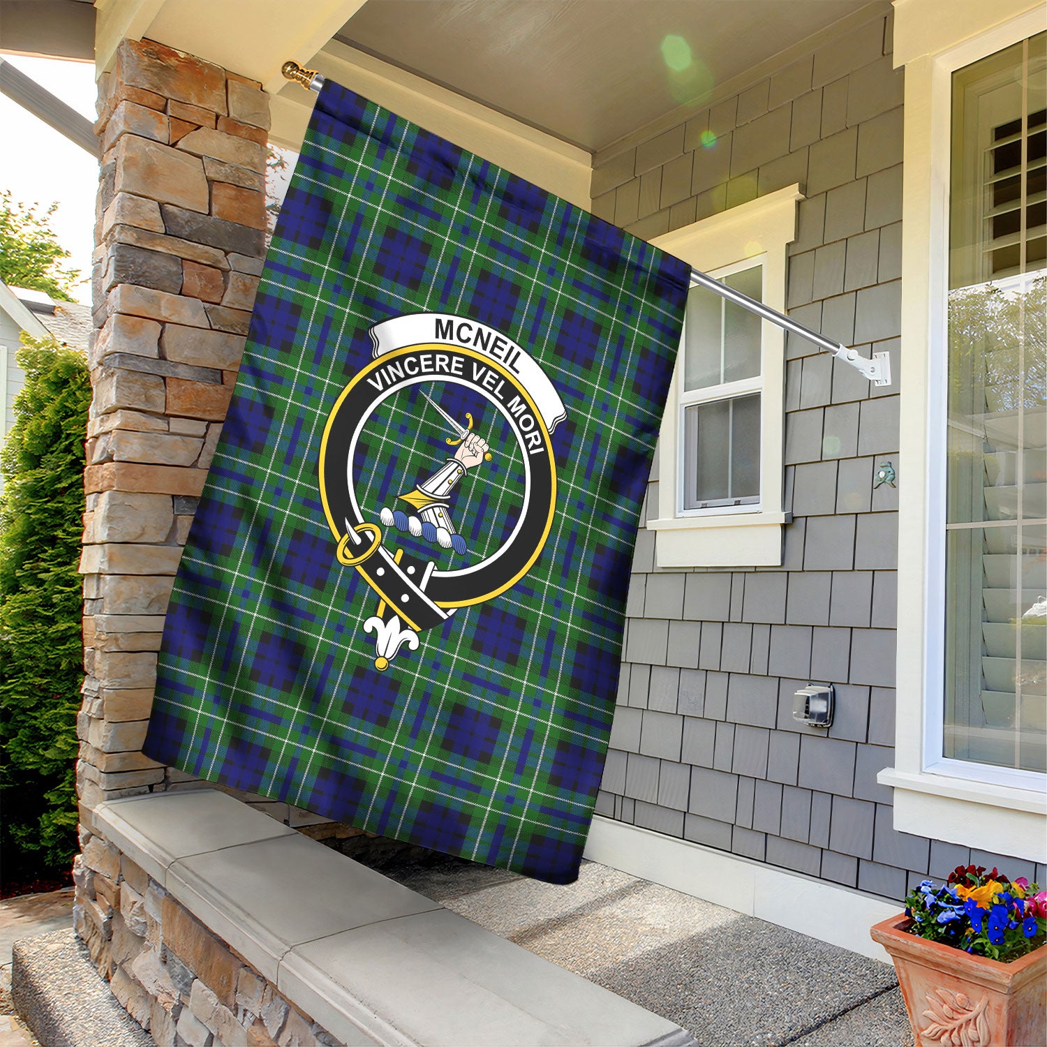 McNeil of Colonsay Modern Tartan Crest Garden Flag