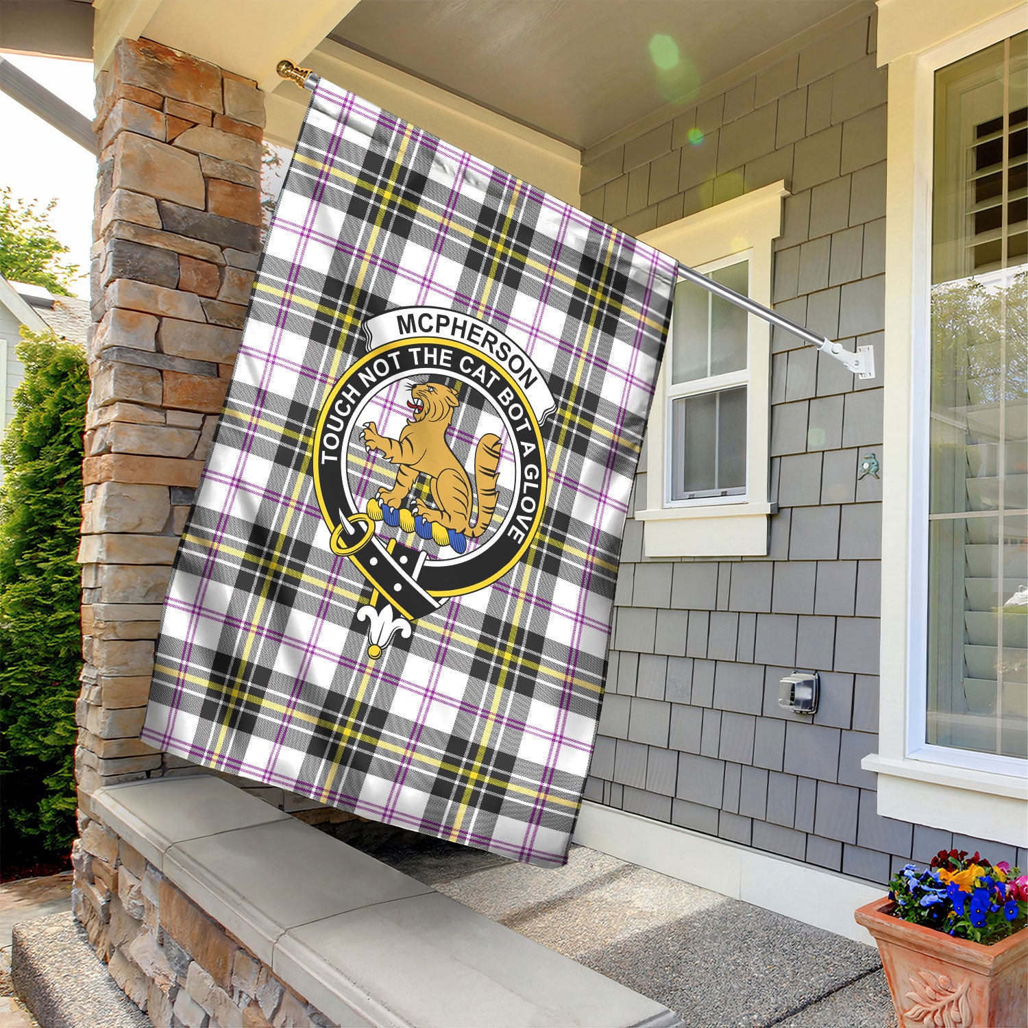 McPherson Dress Modern Tartan Crest Garden Flag