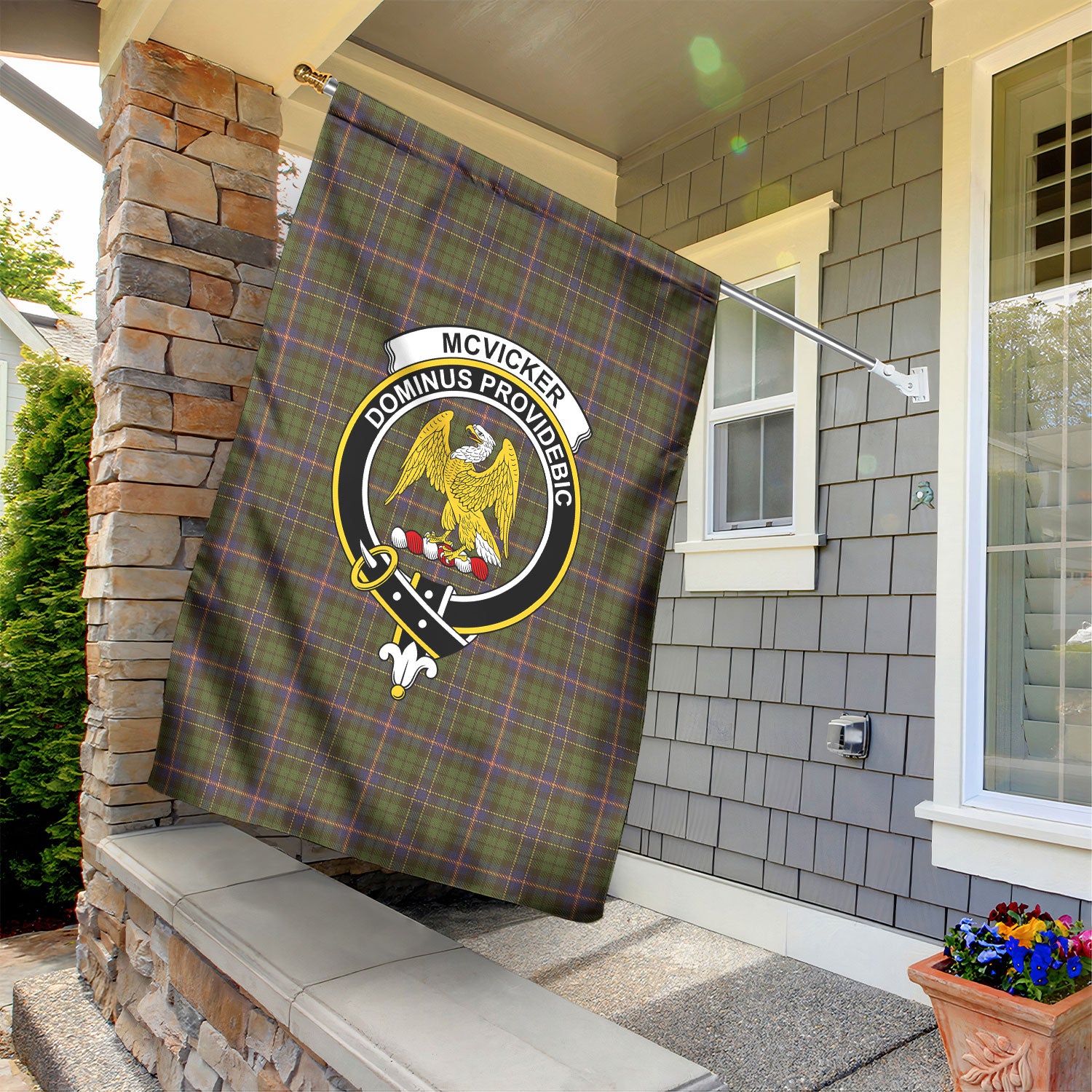 McVicker Tartan Crest Garden Flag