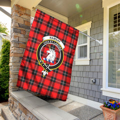 Ramsay Modern Tartan Crest Garden Flag