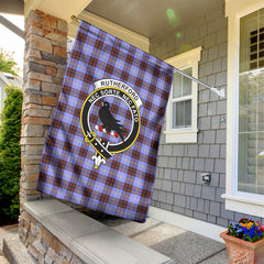 Rutherford Tartan Crest Garden Flag