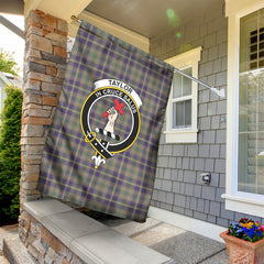 Taylor Weathered Tartan Crest Garden Flag