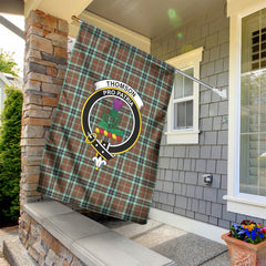 Thomson Hunting Modern Tartan Crest Garden Flag