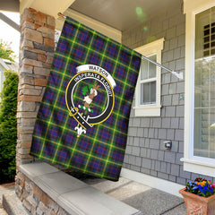Watson Modern Tartan Crest Garden Flag