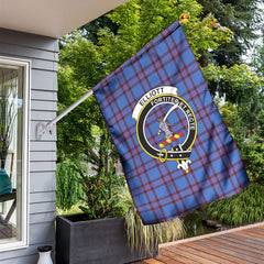 Elliott Modern Tartan Crest Garden Flag