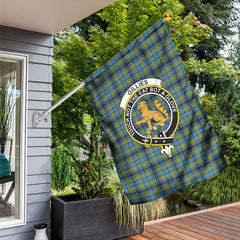 Gillies Ancient Tartan Crest Garden Flag