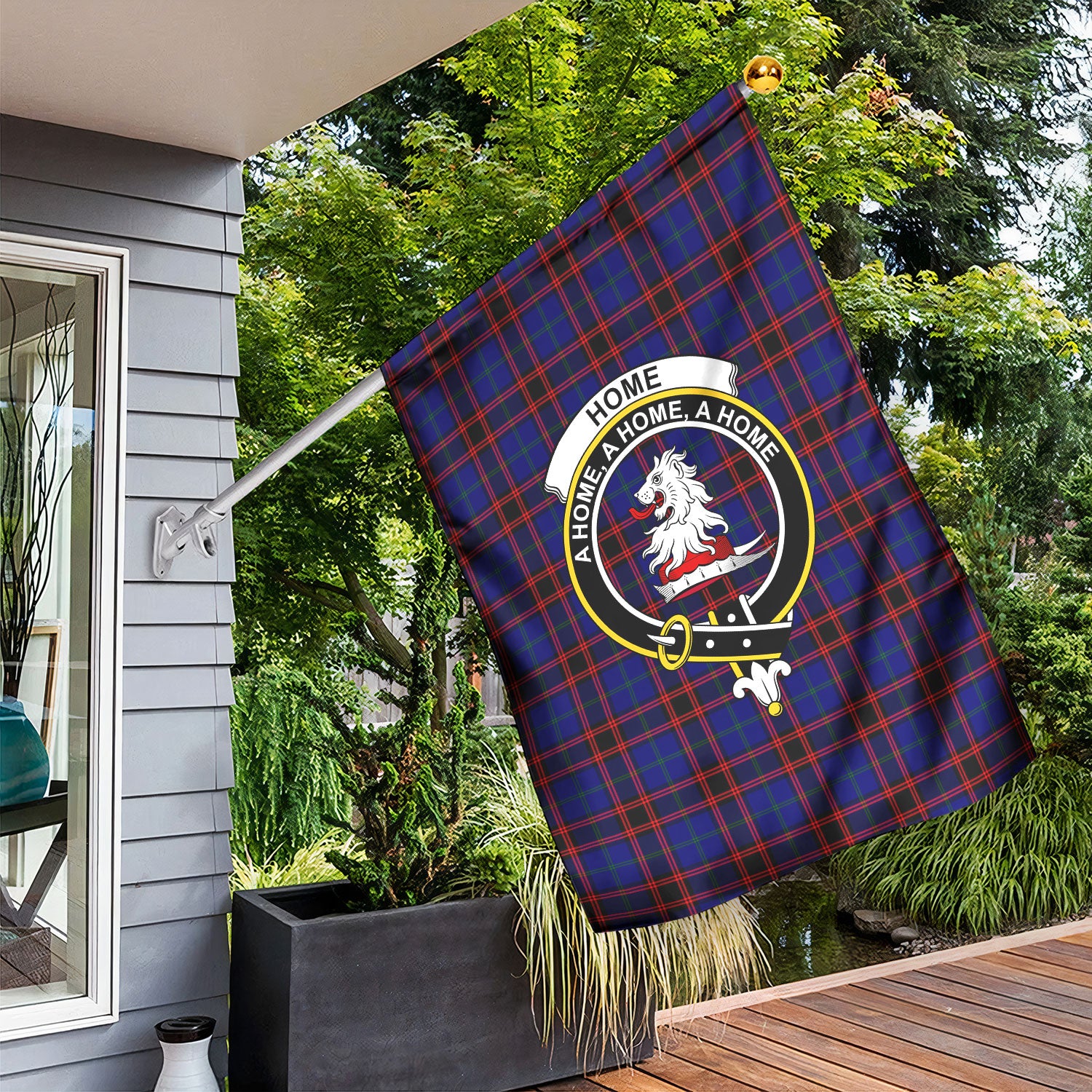 Home Modern Tartan Crest Garden Flag