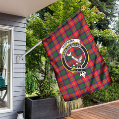 Hopkirk Tartan Crest Garden Flag