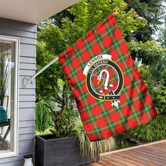 Lennox Tartan Crest Garden Flag