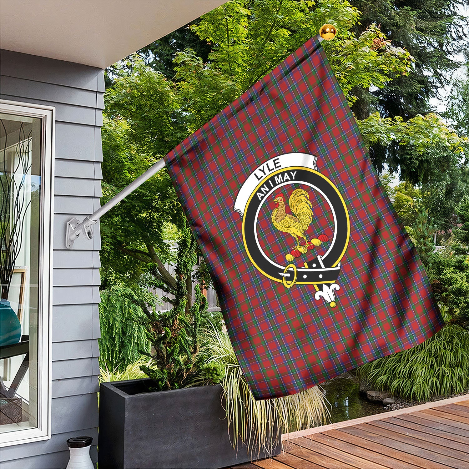 Lyle Tartan Crest Garden Flag