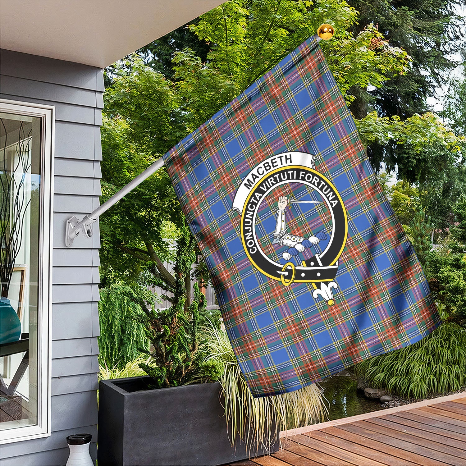 MacBeth Ancient Tartan Crest Garden Flag