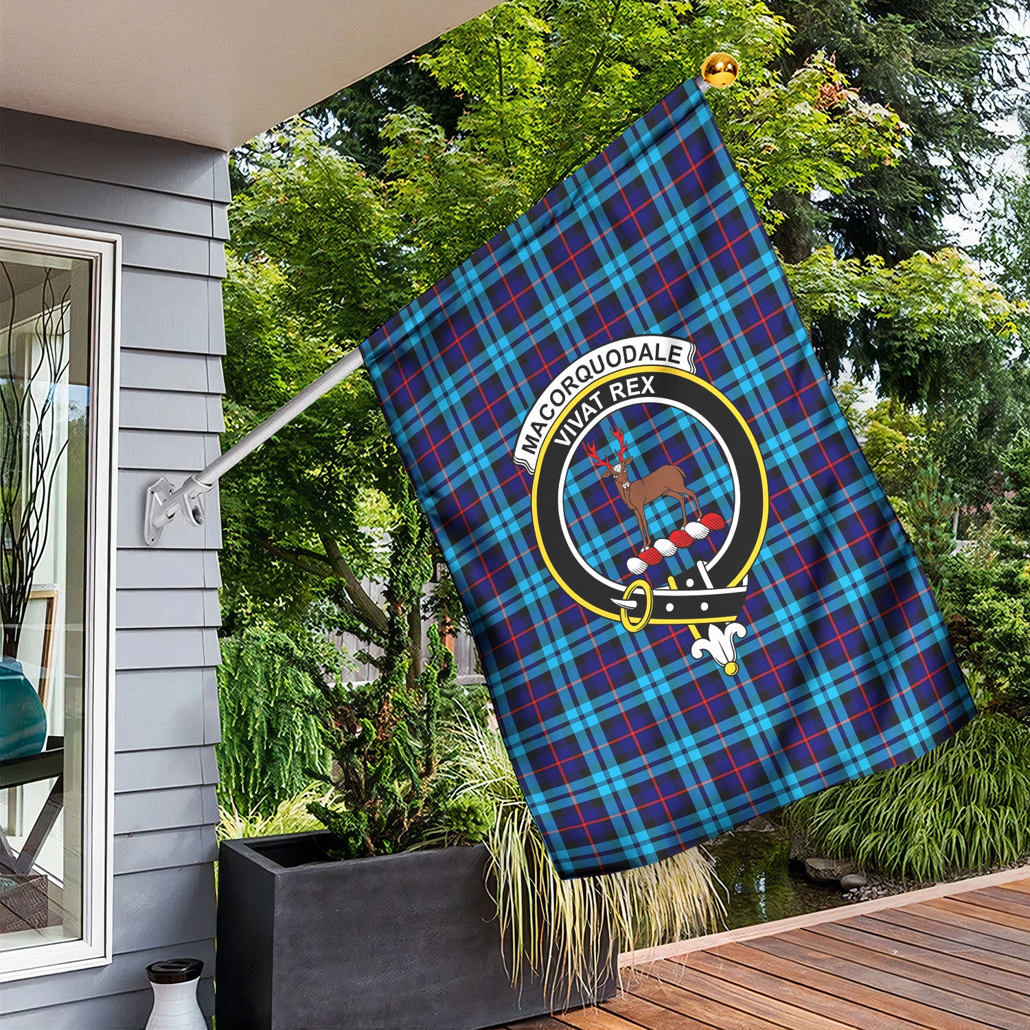 MacCorquodale Tartan Crest Garden Flag
