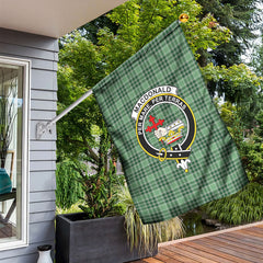 MacDonald Lord of the Isles Hunting Tartan Crest Garden Flag