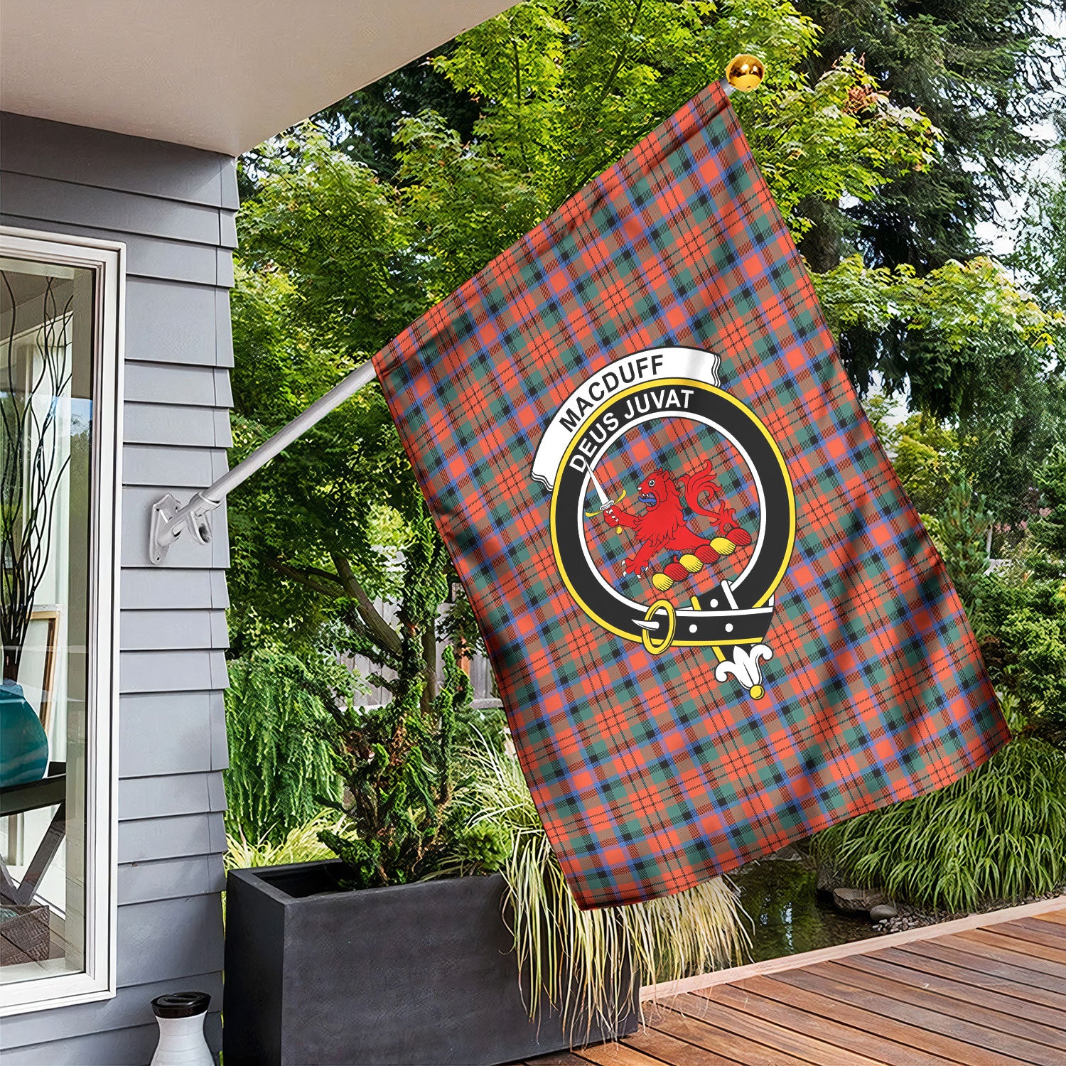 MacDuff Ancient Tartan Crest Garden Flag