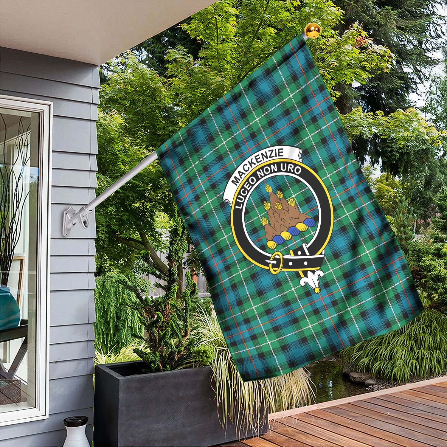 MacKenzie Ancient Tartan Crest Garden Flag