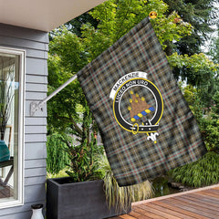 MacKenzie Weathered Tartan Crest Garden Flag