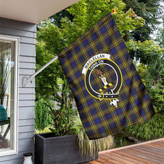 MacLellan Modern Tartan Crest Garden Flag