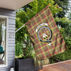 MacMillan Old Weathered Tartan Crest Garden Flag