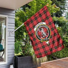 MacQueen Modern Tartan Crest Garden Flag