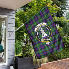Malcolm (or MacCallum) Tartan Crest Garden Flag