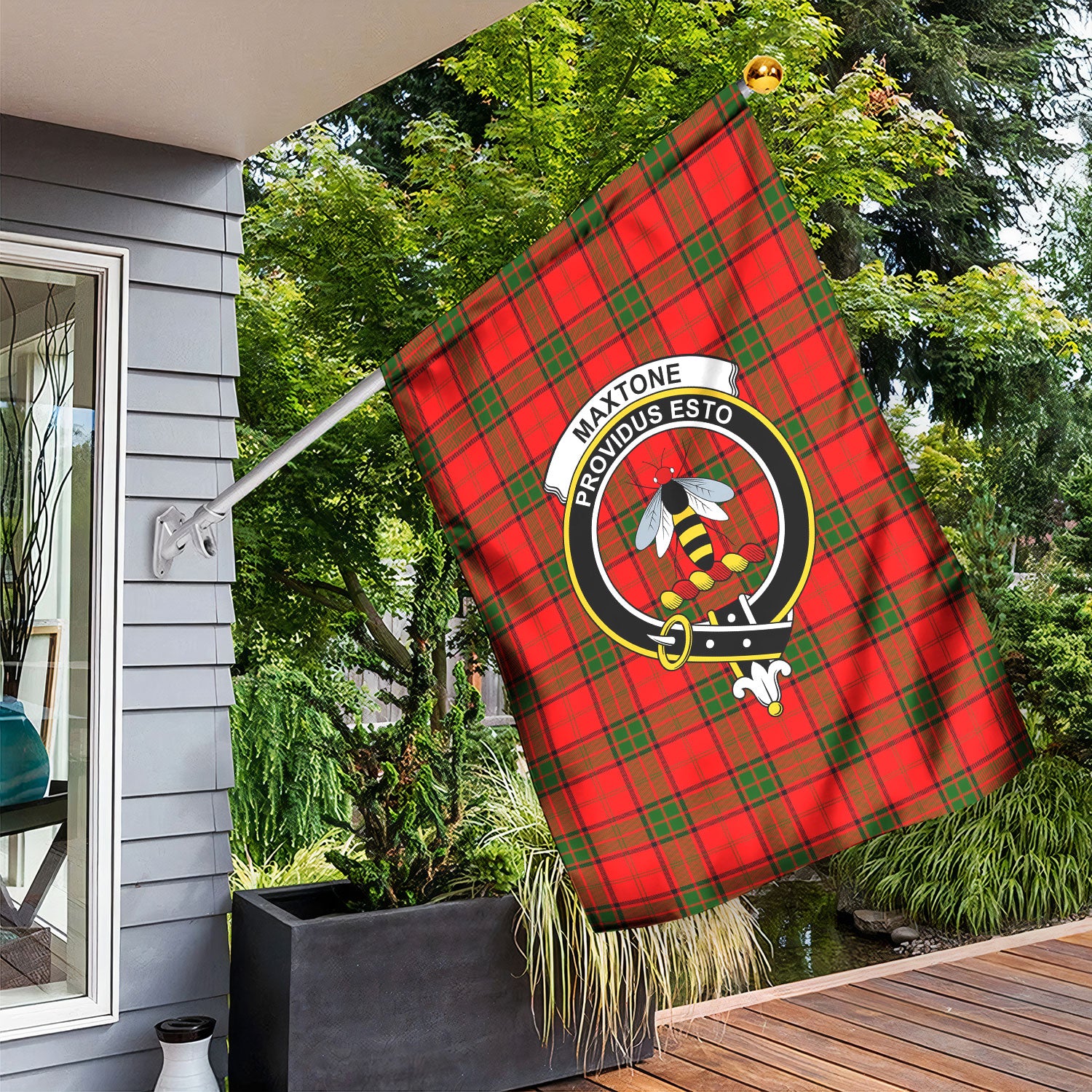 Maxtone Tartan Crest Garden Flag