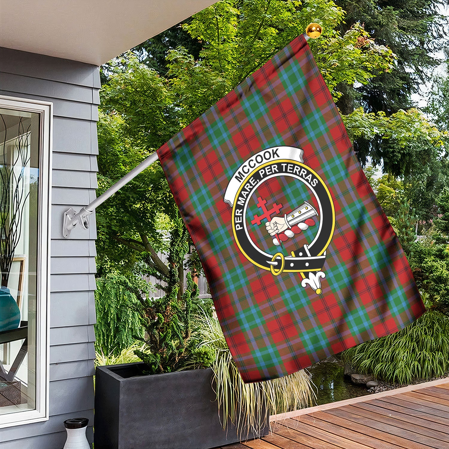 McCook Tartan Crest Garden Flag