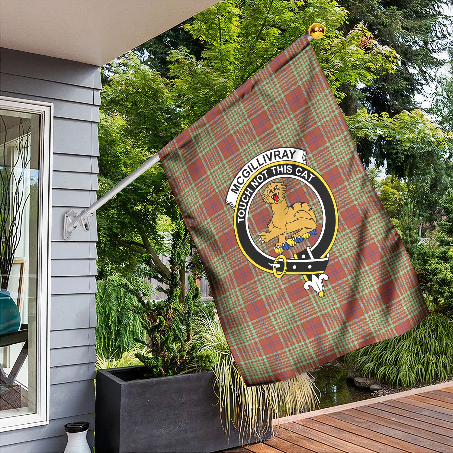 McGillivray Hunting Ancient Tartan Crest Garden Flag