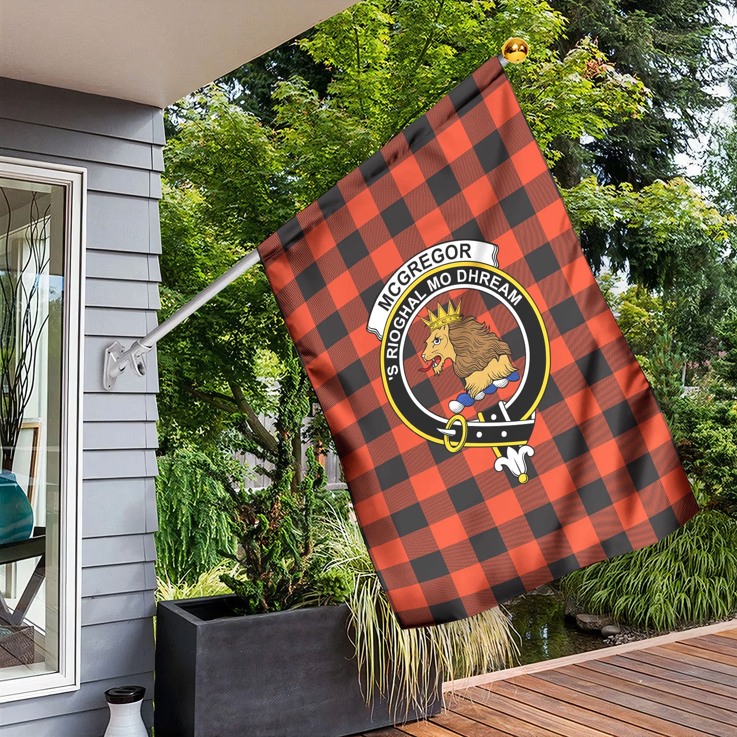 McGregor Rob Roy Ancient Tartan Crest Garden Flag