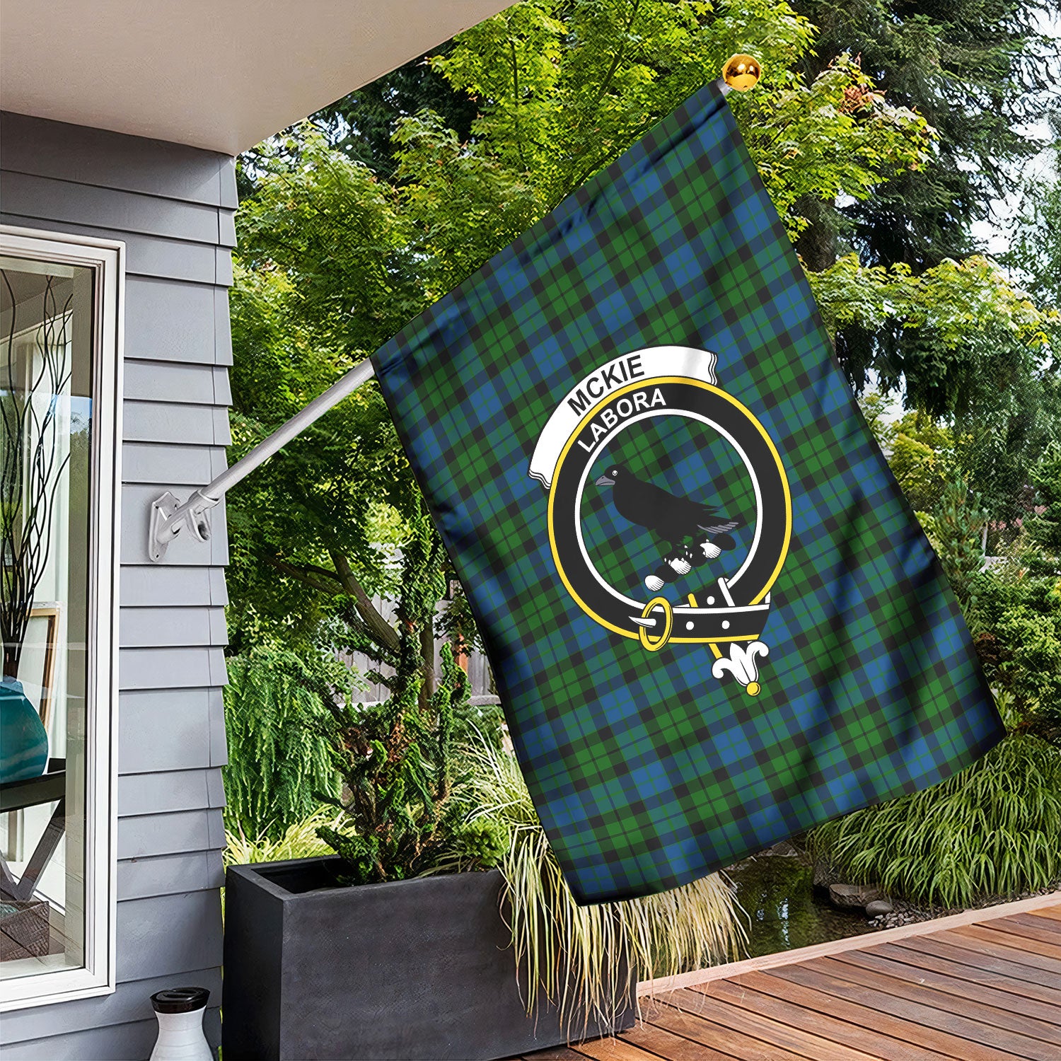 McKie Tartan Crest Garden Flag
