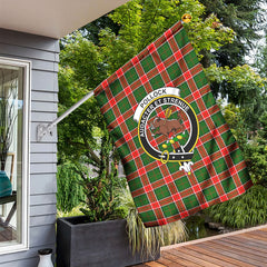 Pollock Tartan Crest Garden Flag