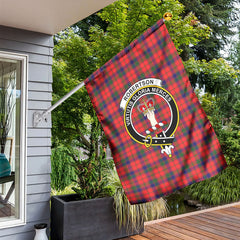 Robertson Modern Tartan Crest Garden Flag