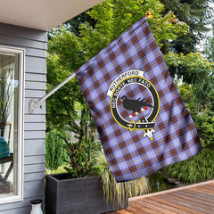 Rutherford Tartan Crest Garden Flag