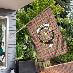Stewart Royal Ancient Tartan Crest Garden Flag