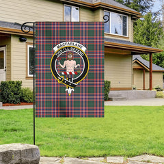 MacFarlane Hunting Modern Tartan Crest Garden Flag
