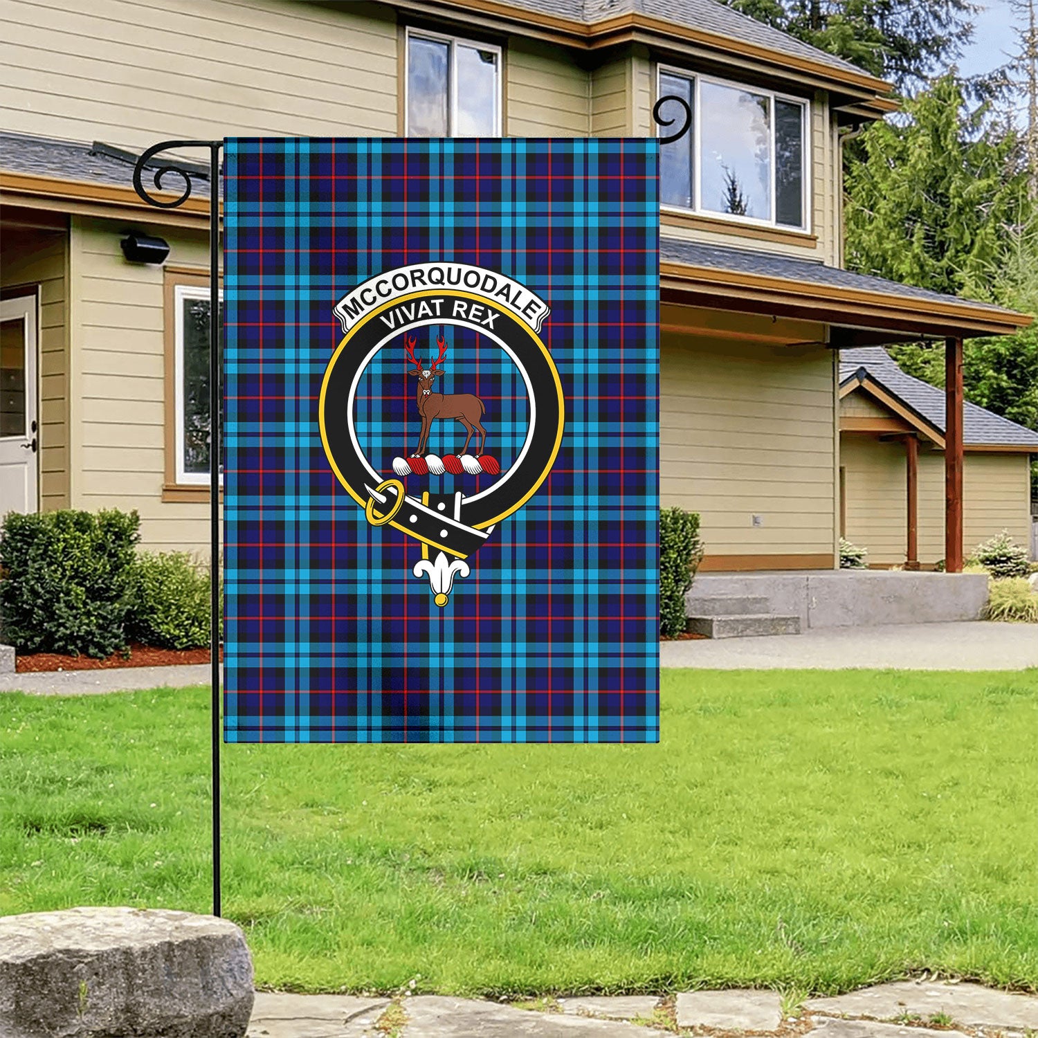 McCorquodale Tartan Crest Garden Flag