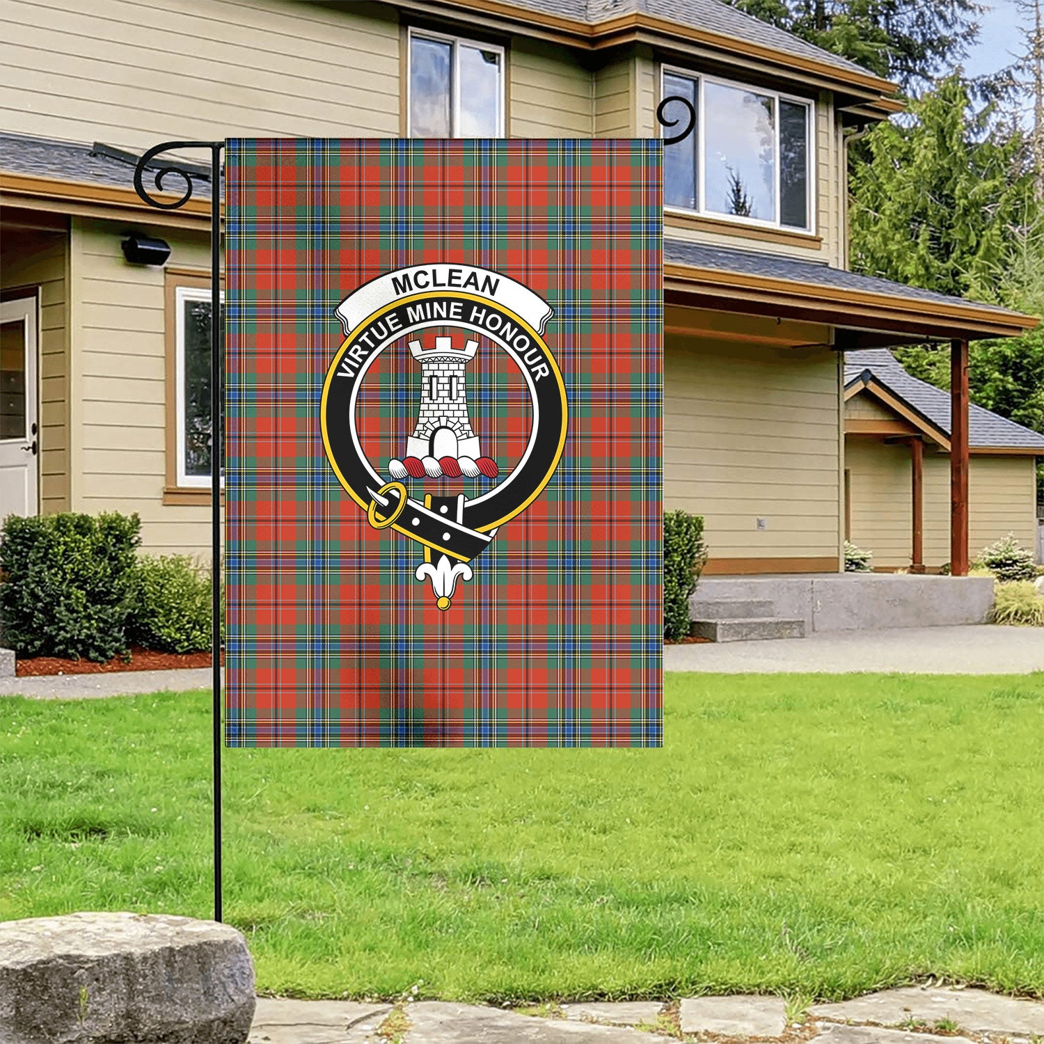 McLean of Duart Ancient Tartan Crest Garden Flag