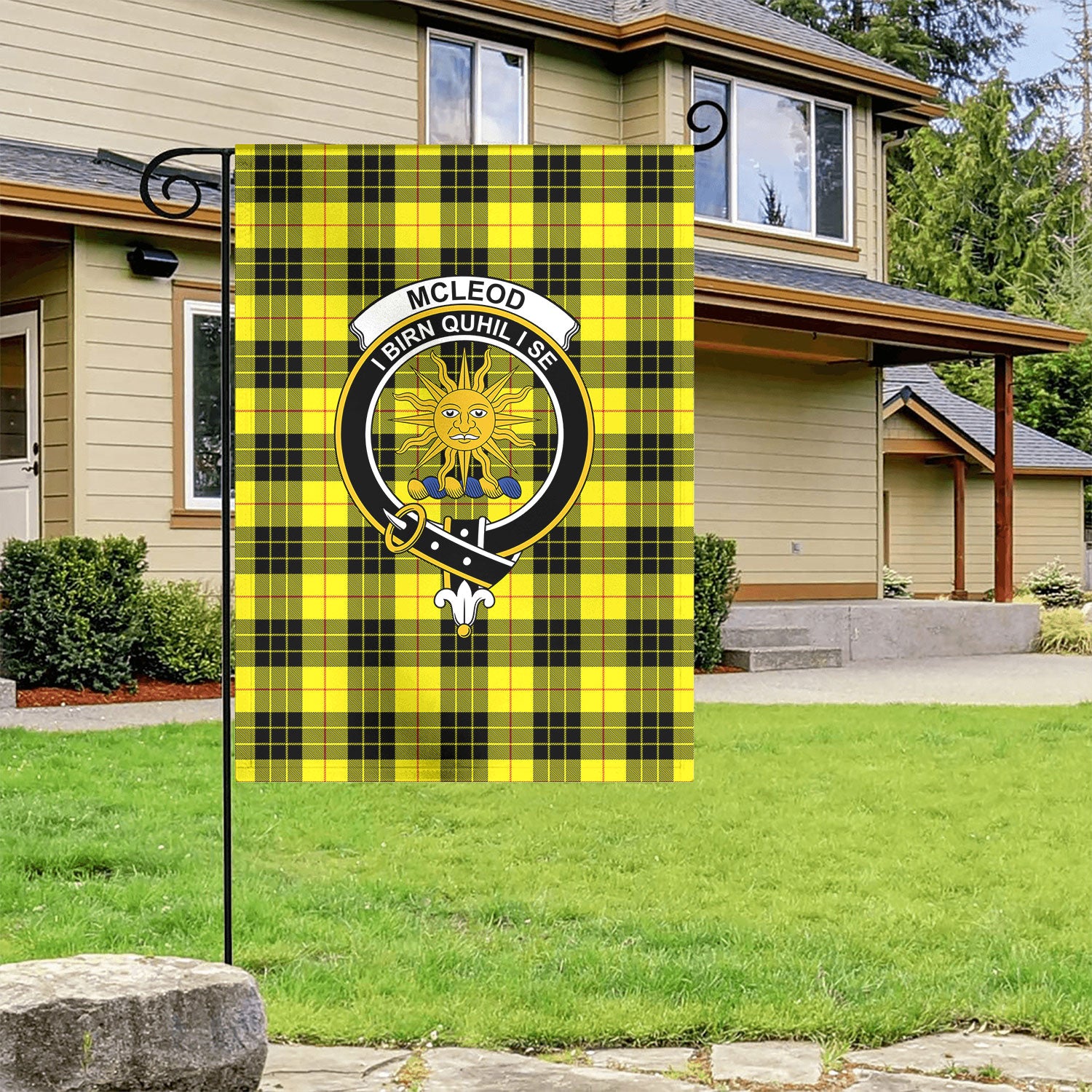 McLeod of Lewis Modern Tartan Crest Garden Flag