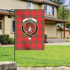 Ross Modern Tartan Crest Garden Flag