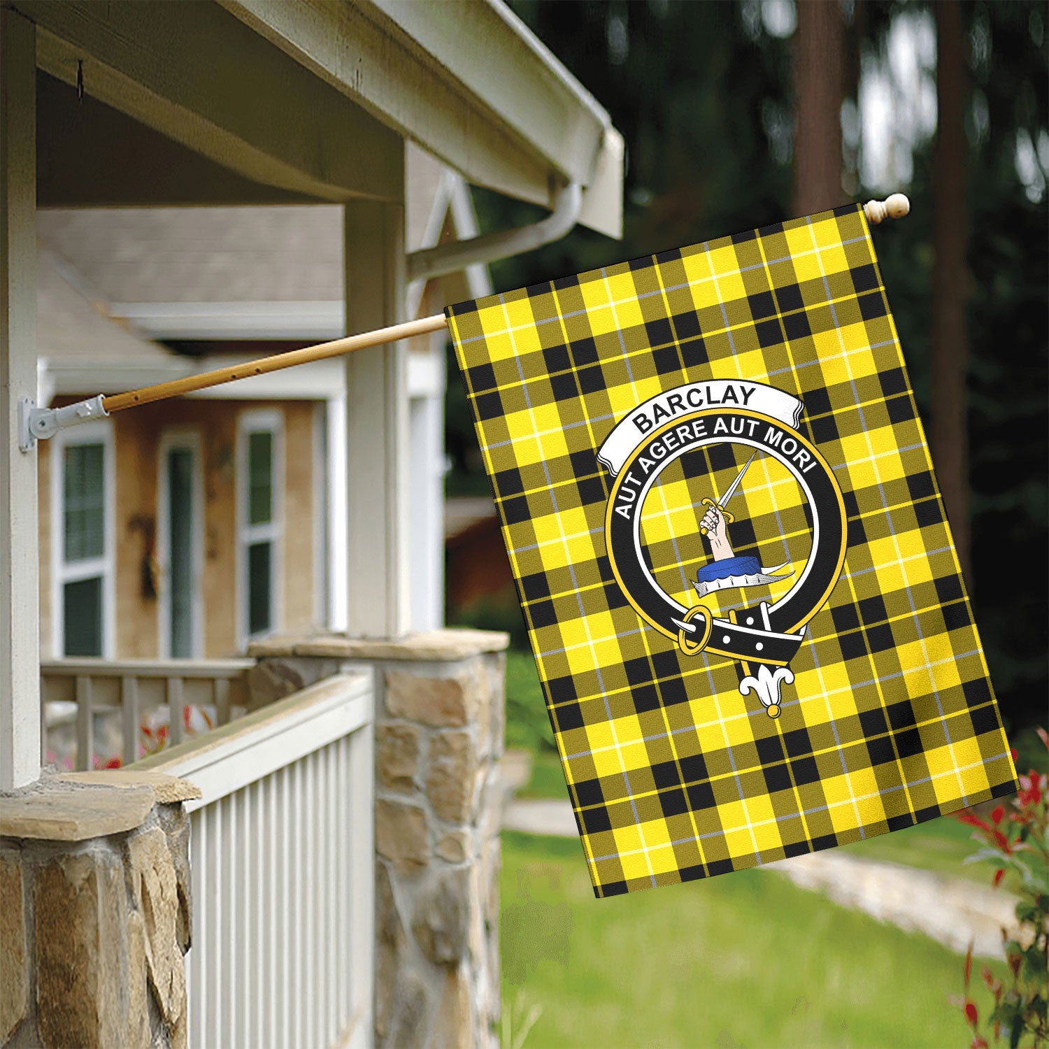 Barclay Dress Modern Tartan Crest Garden Flag