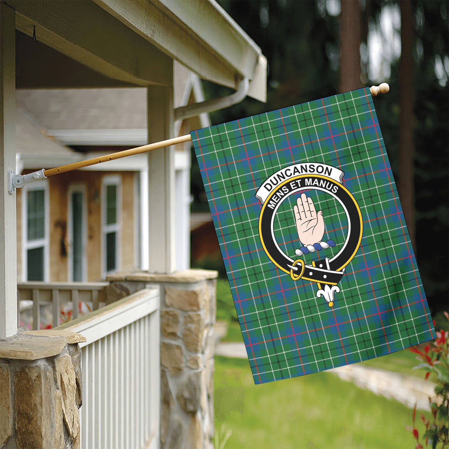 Duncanson Tartan Crest Garden Flag
