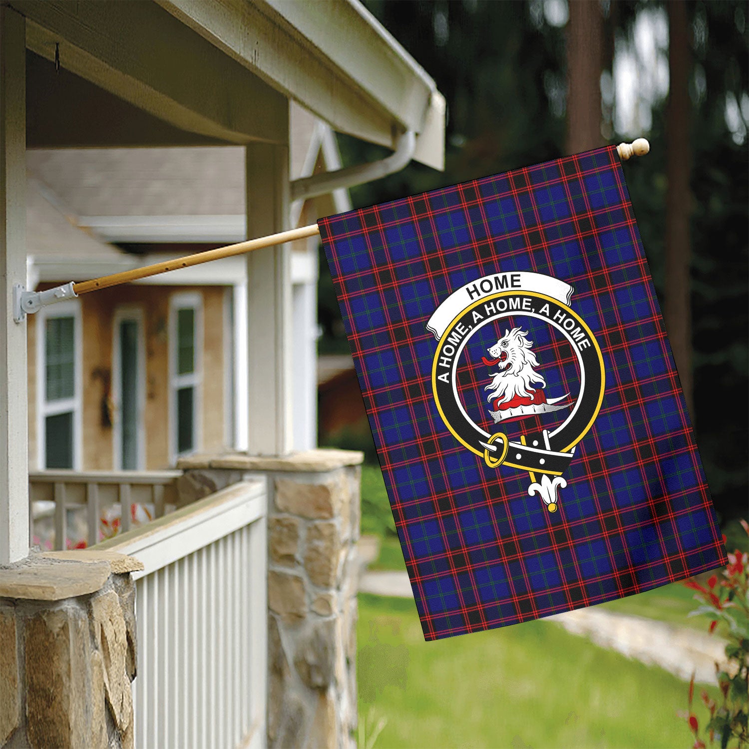 Home Modern Tartan Crest Garden Flag