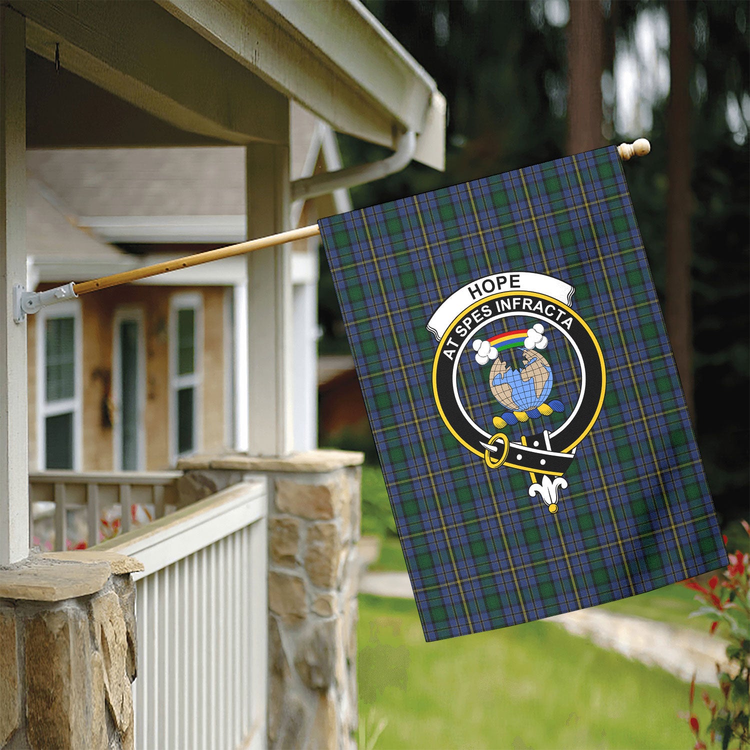 Hope Tartan Crest Garden Flag