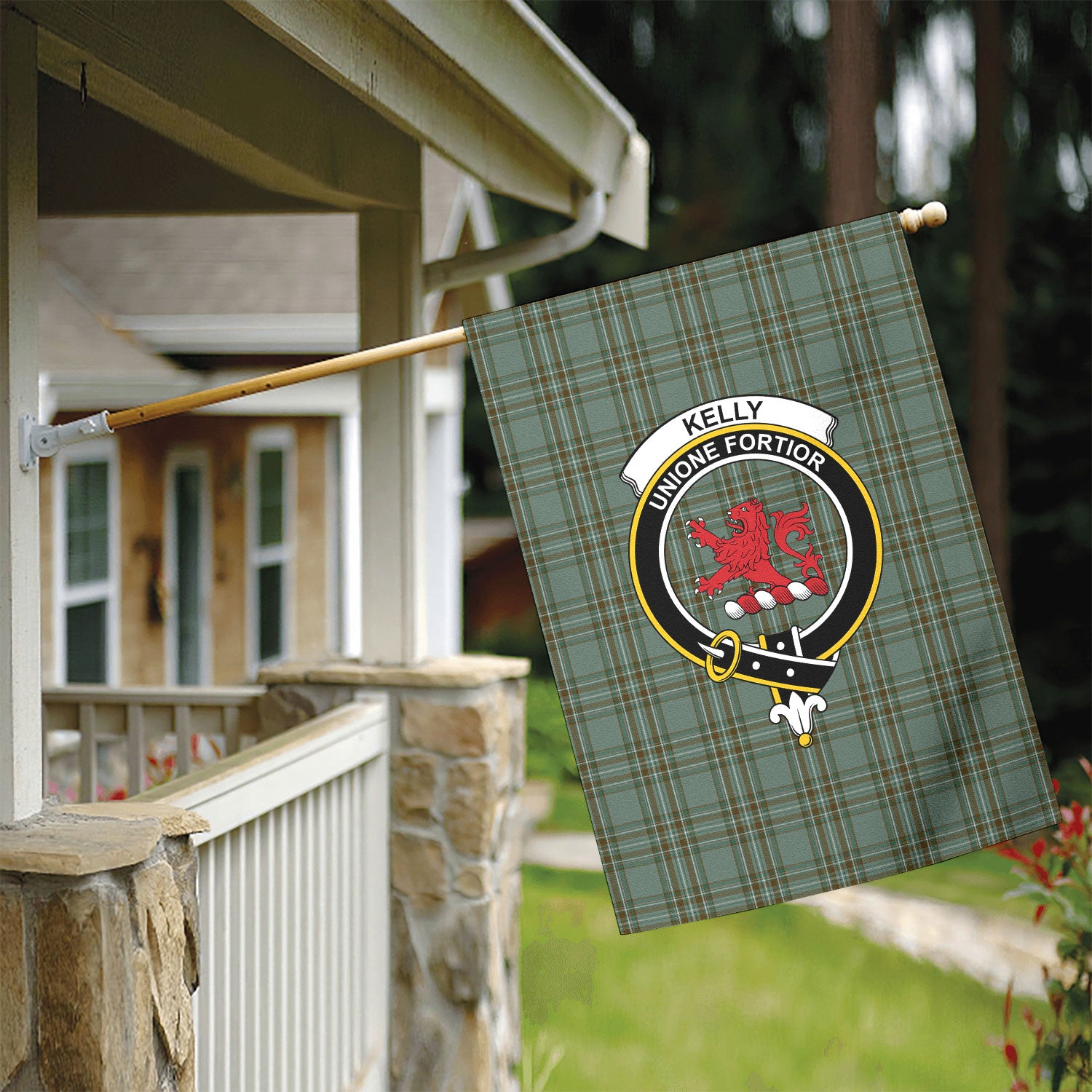 Kelly Dress Tartan Crest Garden Flag
